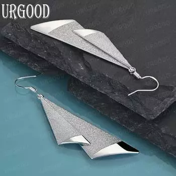 Длинные висячие серьги из стерлингового серебра 925 пробы, модные свадебные украшения 7.90*1.90cm