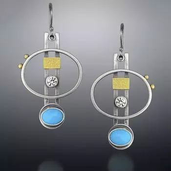 Длинные висячие серьги в этническом стиле с геометрическим синим камнем для женщин, винтажные двухцветные металлические украшения, серьги-капли с кристаллами, подарок, новинка красный