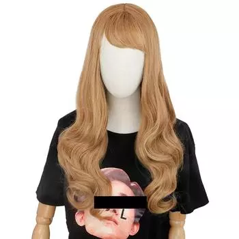 Длинные волнистые парики MERISIHAIR для чернокожих женщин, афроамериканские синтетические волосы, розово-коричневые парики с челкой, термостойкий парик