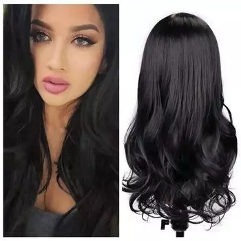 Длинные волнистые парики Ombre от серого до арбузного красного, черного, серого, фиолетового, синего, коричневого цвета, синтетические волосы для черно-белых женщин, вечерние косплей 26 inch