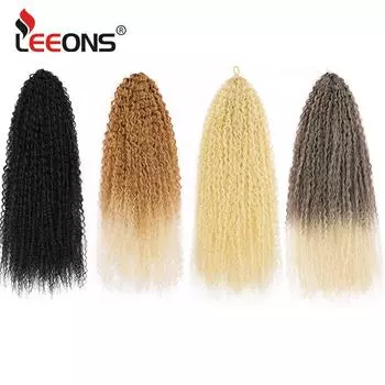 Длинные волосы омбре с волнами океана, вязанные крючком, 28 дюймов, глубокая волна, плетение волос, 1 упаковка, афро кудри, вязанные крючком волосы, синтетические волосы, связанные крючком