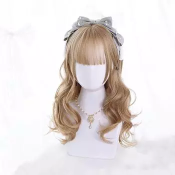 Длинные женские парики с челкой Bybrana, синтетические волнистые парики в афро-американском стиле с боковой частью