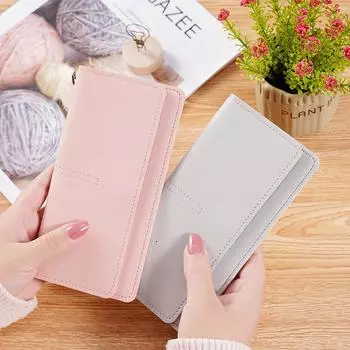 Длинные женские тонкие кошельки из искусственной кожи, большие вместительные женские кошельки для монет, засов, клатч, ID кредит, держатель для нескольких карт, зажим для сумки для денег