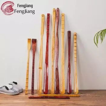 Длинный деревянный рожок для обуви и чесалка от зуда – 75 см, не требует сгибания