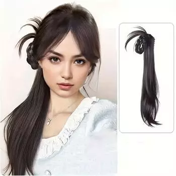 Длинный хвост с когтями, длинные наращивания хвоста, синтетические заколки для наращивания волос, элегантные аксессуары для повседневного использования, аксессуары для волос 45cm