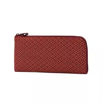 Длинный кошелек Bundle A на молнии 2315 Diamond x белый [Indenya] [Indenya] L-образный хризантема/красный