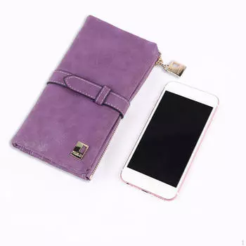 Длинный кошелек для женщин, модный органайзер, чехол для телефона, подарочный держатель для карт из искусственной кожи, дизайн-клатч розовый