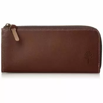 Длинный кошелек Drop Tree [Kanmi] Г-образный (коричневый)