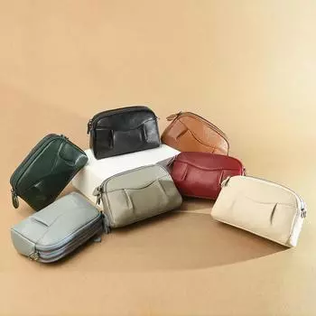 Длинный кошелек из коровьей кожи, модная сумка для мобильного телефона, двойная молния, большая вместимость, женская сумка-клатч красный