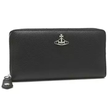 Длинный кошелек из натуральной кожи черного цвета 51050022 L001J N401 [Vivienne Westwood] женский [Товар]