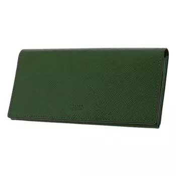 Длинный кошелек из натуральной кожи Panama 729626 из коровьей кожи зеленого цвета [Takeokikuchi] для мужчин [05]