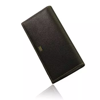 Длинный кошелек из натуральной кожи Panama Custom Color Our Limited Black Gold 729626 Black x Gold [Takeokikuchi] Мужской [28]