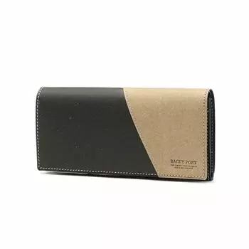 Длинный кошелек из переработанной кожи, черный [Baggy Port] ZKM-601