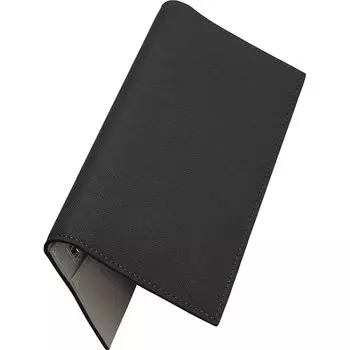 Длинный кошелек из воловьей кожи, ультратонкий, 1 см, на молнии YKK, кошелек для монет, тонкий кошелек, держатель для купюр и карточек [Dom Teporna] мужской, черный/серый