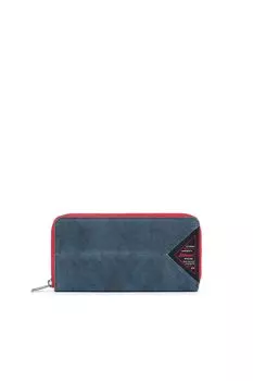 Длинный кошелек Overdyed Wax Canvas X08436P4446 UNI Indigo Blue T6031 [Diesel] для мужчин