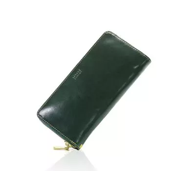 Длинный кошелек с круглой молнией из натуральной кожи Area 266617 Зеленый для наших [Takeo Kikuchi] Мужской [05] (Общество с ограниченной ответственностью)