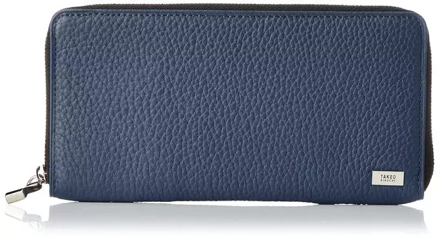 Длинный кошелек с круглой молнией Takeokikuchi Navy [Takeokikuchi] для мужчин тёмно-синий