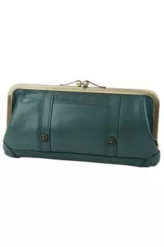 Длинный кошелек с застежкой из натуральной кожи, классический 0036202 зеленый [Dakota] (0030002) Женщины DA-32002-51