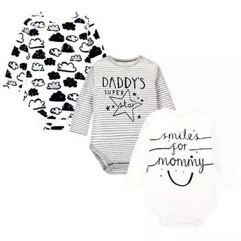 Длинный костюм Moms Care Baby Cloud из 3 комплектов G01BLB2007, размер 18 м, лучшая детская одежда в Корее