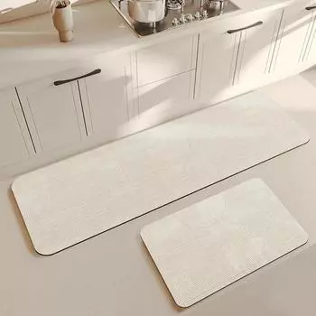 Длинный коврик для кухни, впитывающий ковер, мягкий, диатомовый, нескользящий, ПВХ, напольный коврик, украшение для дома, современный, минималистский, Alfombra De Cocina 50x80cm