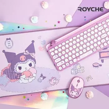Длинный коврик для мыши Royche Sanrio Персонажи, выберите 1 из 2 типов (Моя Мелодия/Куроми), популярная фраза в Корее My Melody