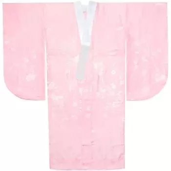Длинный маленький с фоном младший [KYOETSU] [KYOETSU] нижнее белье, можно стирать, рукав двойной длины, кимоно с длинными рукавами, узор, розовый