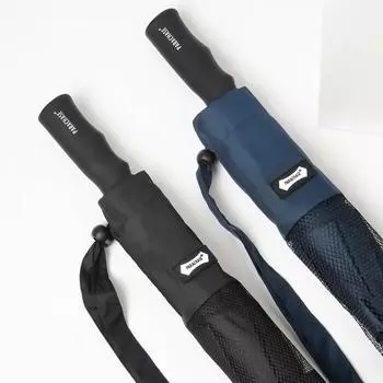 Длинный мужской зонт 152 см, большой сильный зонт для гольфа, ветрозащитный, с 8 ребрами, деловой, большой зонт от дождя, для путешествий на открытом воздухе синий