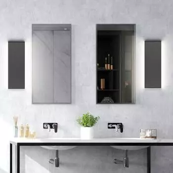 Длинный настенный светильник Светодиодные внутренние настенные светильники Современные алюминиевые настенные светильники Освещение для спальни и гостиной Черные настенные светильники Warm White (2700-3500K)