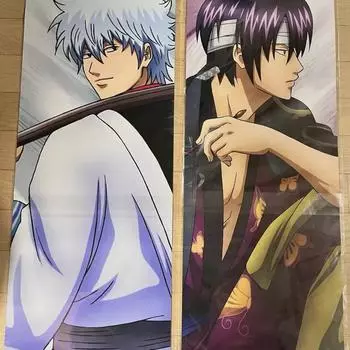 Длинный плакат Гумон Саката Кинтоки Такасуги Синсуке