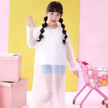 Длинный плащ, прочный, удобный, многофункциональный, детский плащ, уличный детский дождевик, дождевик с капюшоном, дорожные принадлежности фиолетовый