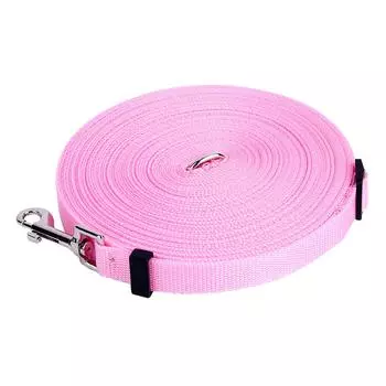 Длинный поводок для собак 32,8 фута регулируемый портативный поводок для дрессировки собак для больших собак походов кемпинга дрессировки розовый