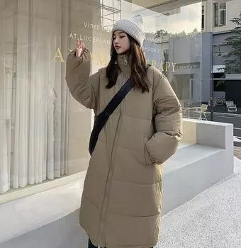 Длинный пуховик для женщин, новинка 2023 года, супер длинное утолщенное зимнее пальто с большим стеганым одеялом до колена до щиколотки M красный