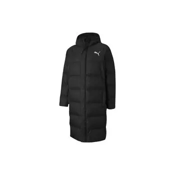 Длинный пуховик PUMA Oversized с логотипом и капюшоном Мужская верхняя одежда Черный 585403-01 XL