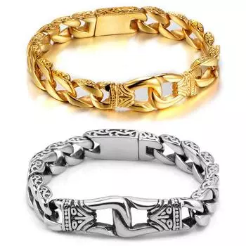 Длинный Руи Ретро Тотем Кубинский браслет Креативный мужской браслет из кости дракона в стиле хип-хоп 21cm