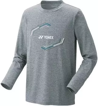 Длинный рукав Длинный рукав Серый M [YONEX] Рубашка, Футболка, (010)
