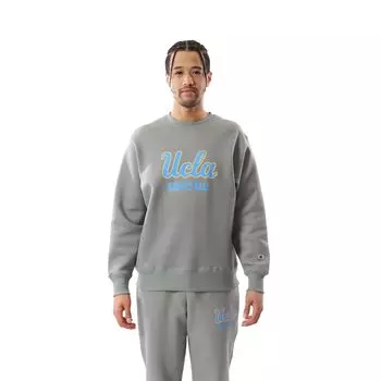 Длинный рукав, круглый вырез, эластичный термографический принт UCLA Crew Neck Толстовка Баскетбол Оксфорд Серый L [Champion] Футболка C3-YB061 Мужская