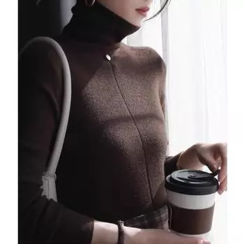 Длинный рукав Повседневный водолазка вязаный свитер женский осень и зима Slim Fit Tops Base женские свитера мягкий теплый модный женский трикотаж 25252 S белый