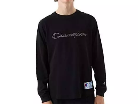 Длинный рукав реглан черный Япония L на японский размер [Champion] Футболка C3-L424 Мужская (эквивалент L) чёрный