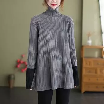 длинный рукав свободный трикотажный топ повседневный свободный весна осень зима свитер свитер одежда женские свитера