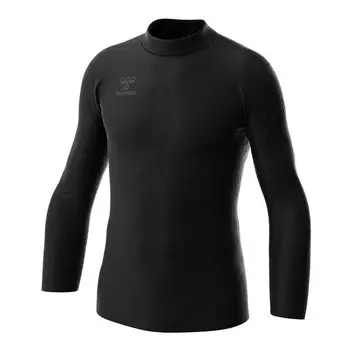 Длинный рукав Теплый Внутренний Тепло Пот Быстрый Черный O [Hummel] Майка, Рубашка, Удерживающее, Впитывающее, Сушащее, Антистатическое, Антибактериальное, Эластичное, Мужское