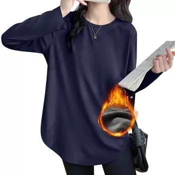 Длинный рукав топа для разных передних и задних частей для многослойного зефира Вырежьте и сшейте защиту от холода вокруг талии красивая женская футболка [Adcey],