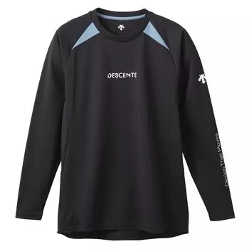 Длинный рукав волейбольной длинная легкая в движении летающая Юки Ишикава черная [DESCENTE] футболка, рубашка, футболка, руки, прием, волейбол, чёрный
