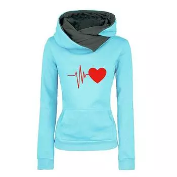 Длинный рукав Женская одежда для активного отдыха Толстовки Повседневный топ Модные пуловеры Беговые женские толстовки Повседневная уличная одежда 2024 Новинка L синий