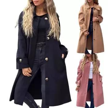 Длинный рукав женский однотонный топ с капюшоном легкая куртка пальто зима и осень M чёрный