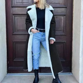 Длинный рукав женский однотонный топ с капюшоном легкая куртка пальто зима и осень S зелёный