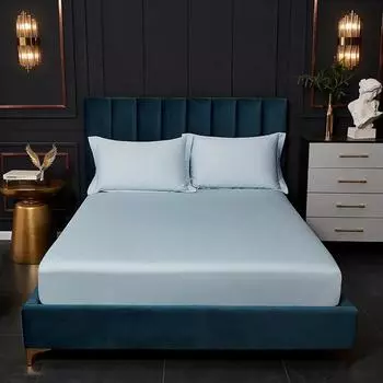 Длинный штапельный хлопок, 60 шт., простыня на резинке, простыня из египетского хлопка, наматрасник, чехол Queen King Size pillowcases48x74cmx2