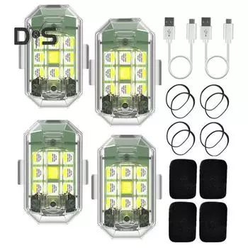 Длинный срок службы, наружный окружающий свет, различные цвета света, портативный проблесковый маячок с резиновой лентой и наклейкой 1pc