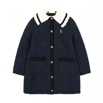 Длинный стеганый джемпер с вязанным воротником Hedges Kids Huf12jp51m Nv 120