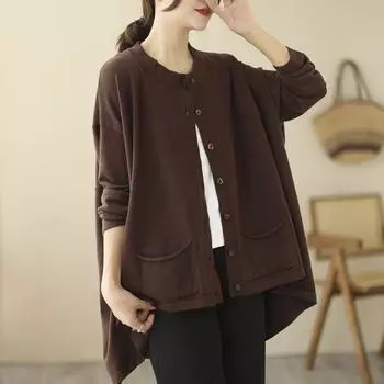 Длинный свитер большого размера, осенняя большая футболка, женская, супер длинный рукав, свободная белая футболка с изображением летучей мыши One Size чёрный