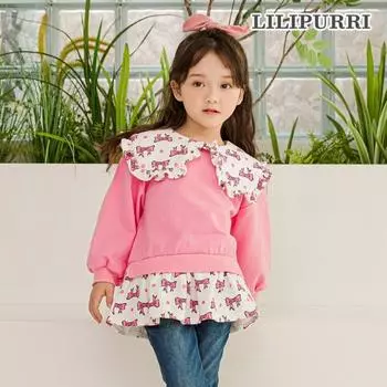 Длинный свитшот Lillypushy Ribbon Layered, розовый Pink/150